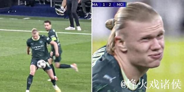 哈兰德比赛中遭“爆击”敏感部位，忍痛坚持助曼